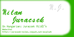 milan juracsek business card